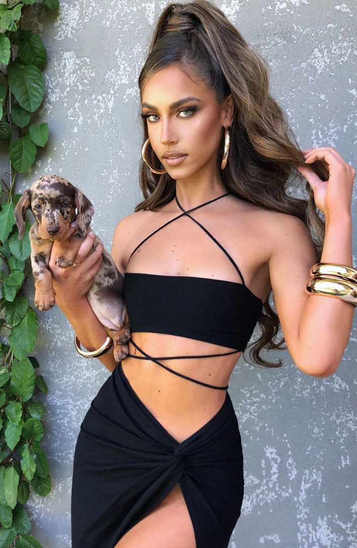 L.F NEW ARRIVALS Vivianna Top - Black