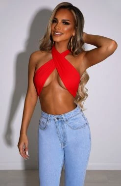 L.F Xavia Top - Red BACK IN