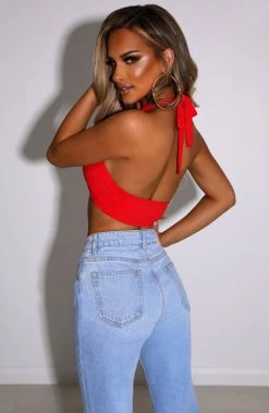 L.F Xavia Top - Red BACK IN