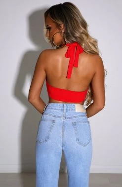 L.F Xavia Top - Red BACK IN