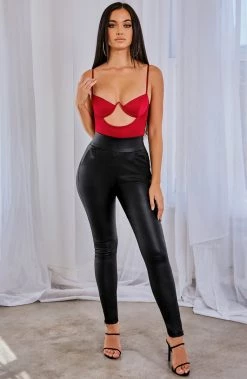 S.D Yasmine Bodysuit - Red CLOTHING