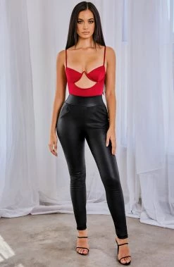 S.D Yasmine Bodysuit - Red CLOTHING
