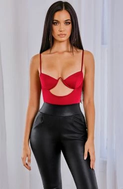 S.D Yasmine Bodysuit - Red CLOTHING