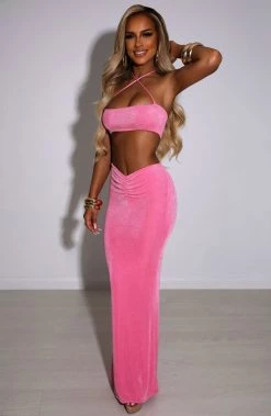 B.D Elita Maxi Skirt - Hot Pink NEW ARRIVALS
