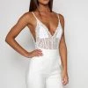 Babyboo Fashion Hot Dam Lingerie Onepiece - White Tops