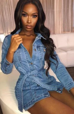 Z.Y Kaiya Dress - Blue Denim BACK IN