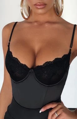 S.D NEW ARRIVALS Lucia Bodysuit - Black