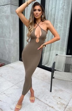 L.F Indria Maxi Dress - Khaki NEW ARRIVALS