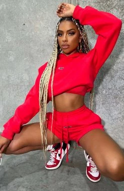 M.T Ivy Luxe Hoodie - Red NEW ARRIVALS