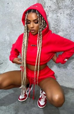 M.T Ivy Luxe Hoodie - Red NEW ARRIVALS