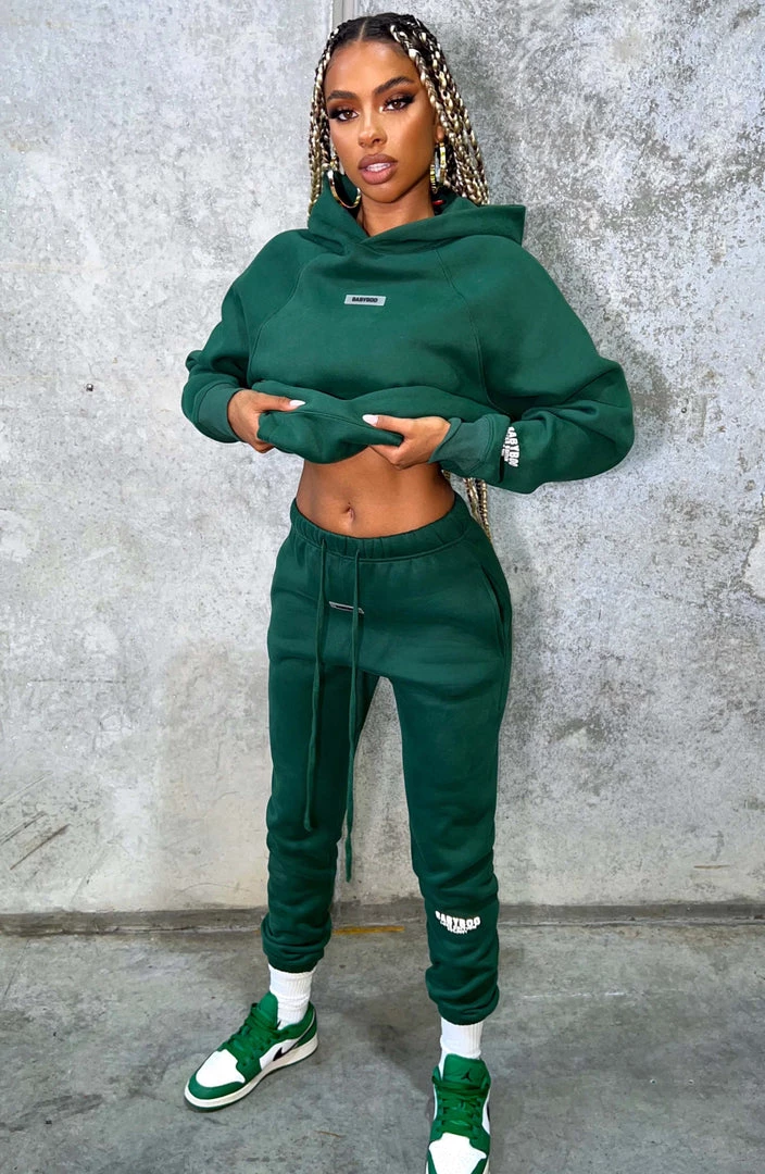 M.T NEW ARRIVALS Ivy Luxe Trackpant - Emerald