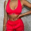S.L Kami Luxe Crop - Red NEW ARRIVALS