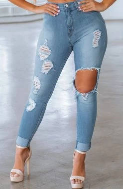 V.B Leah Jeans - Medium Blue