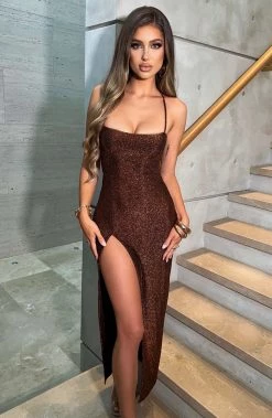 L.F Miley Maxi Dress - Bronze Sparkle NEW ARRIVALS