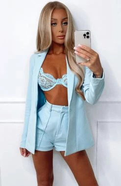 S.D NEW ARRIVALS Natasha Shorts - Baby Blue