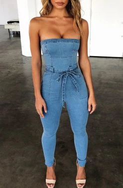P.S NEW ARRIVALS Kaylee Jumpsuit - Blue Denim