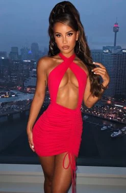 L.F NEW ARRIVALS Margarita Mini Dress - Red