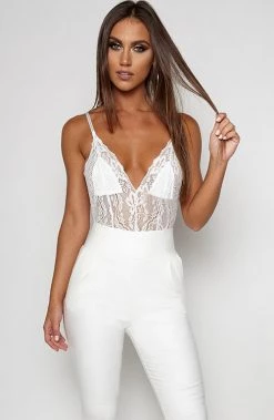 Babyboo Fashion Hot Dam Lingerie Onepiece - White Tops