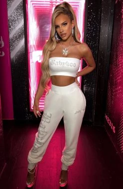 Z.Y NEW ARRIVALS Lailani Diamante Bandeau - White