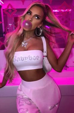 Z.Y NEW ARRIVALS Lailani Diamante Bandeau - White