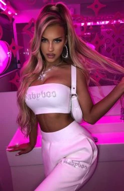 Z.Y NEW ARRIVALS Lailani Diamante Bandeau - White